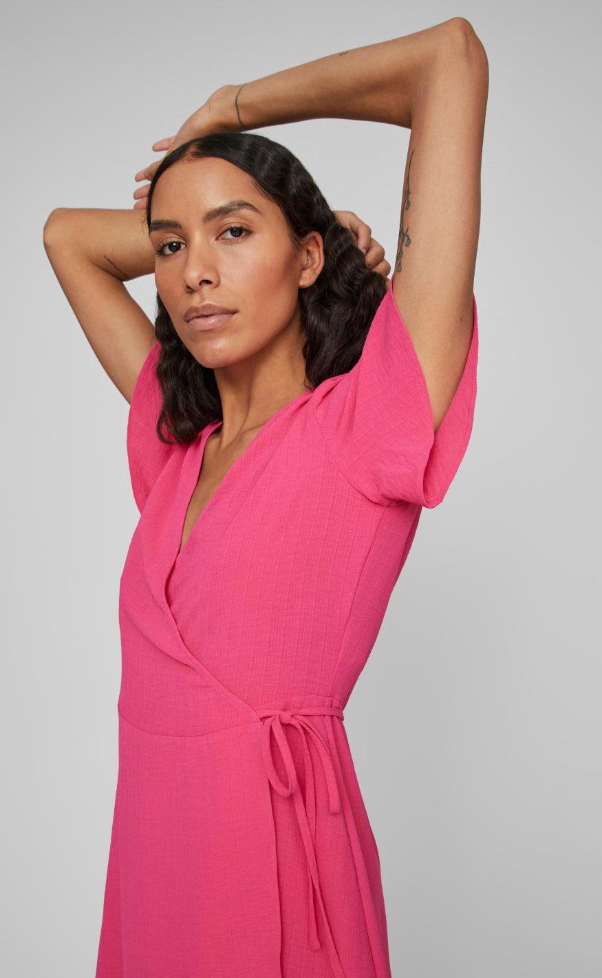 VILA Kjole - Lovie - Pink Yarrow