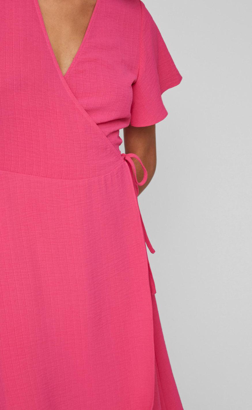 VILA Kjole - Lovie - Pink Yarrow