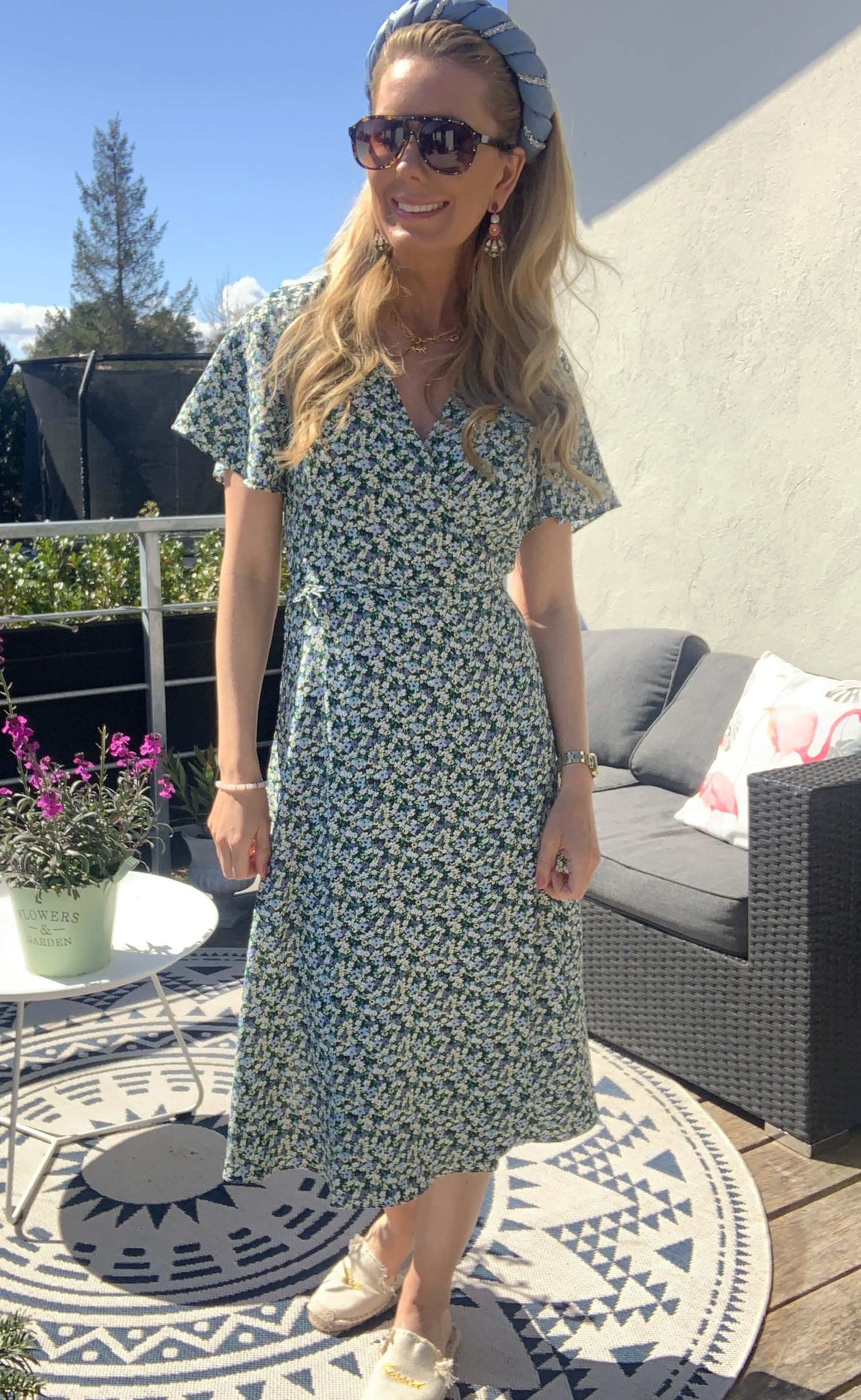 VILA Kjole - Lovie Wrap Midi - Navy