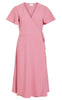 VILA Kjole - Lovie Wrap Midi - Wild Rose