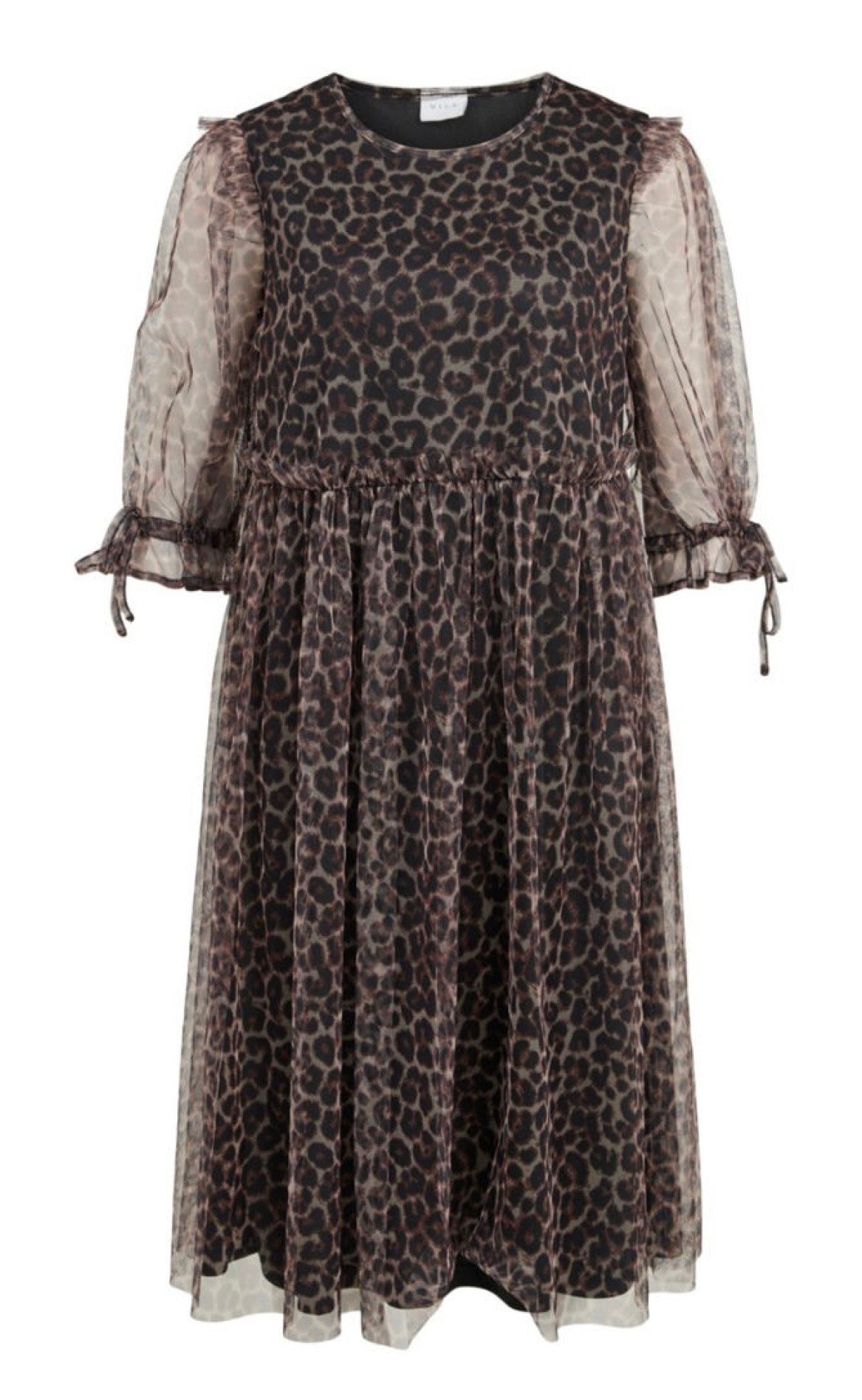 VILA Kjole - Maxima Sleve Mesh - Nomad