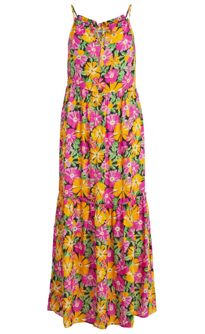 VILA Kjole - Mesha - Black/Flower