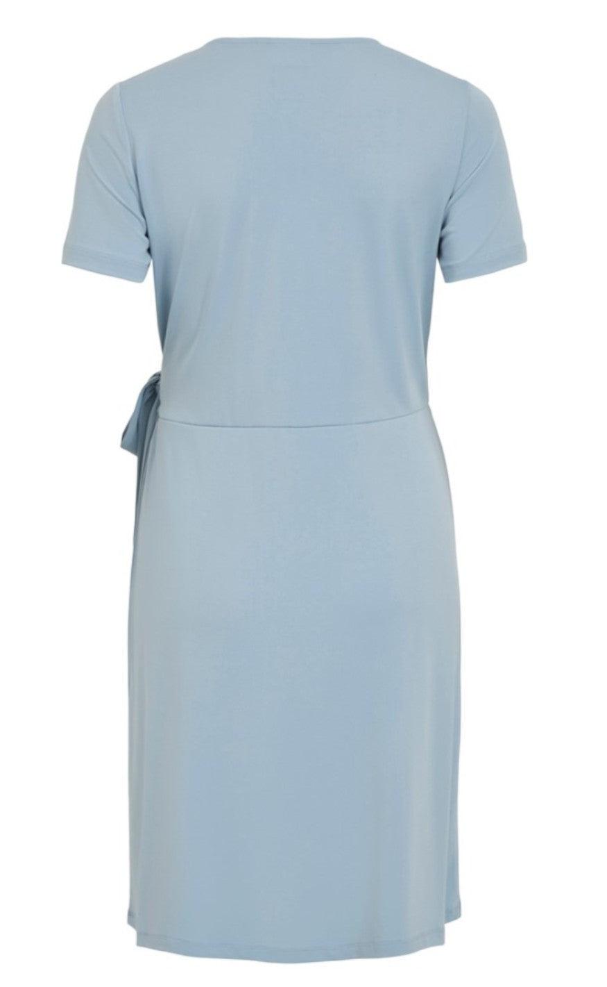 VILA Kjole - Nayeli Knee Wrap - Ashley Blue