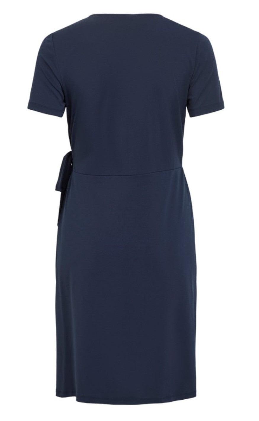 VILA Kjole - Nayeli Knee Wrap - Navy