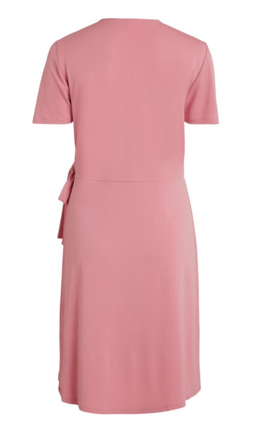 VILA Kjole - Nayeli Knee Wrap - Wild Rose