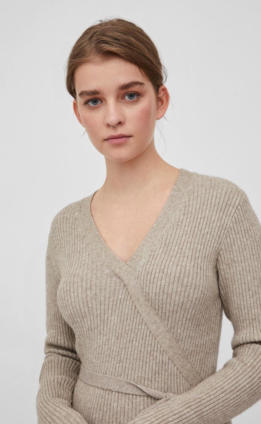 VILA Kjole Wrap - Ril - Fungi
