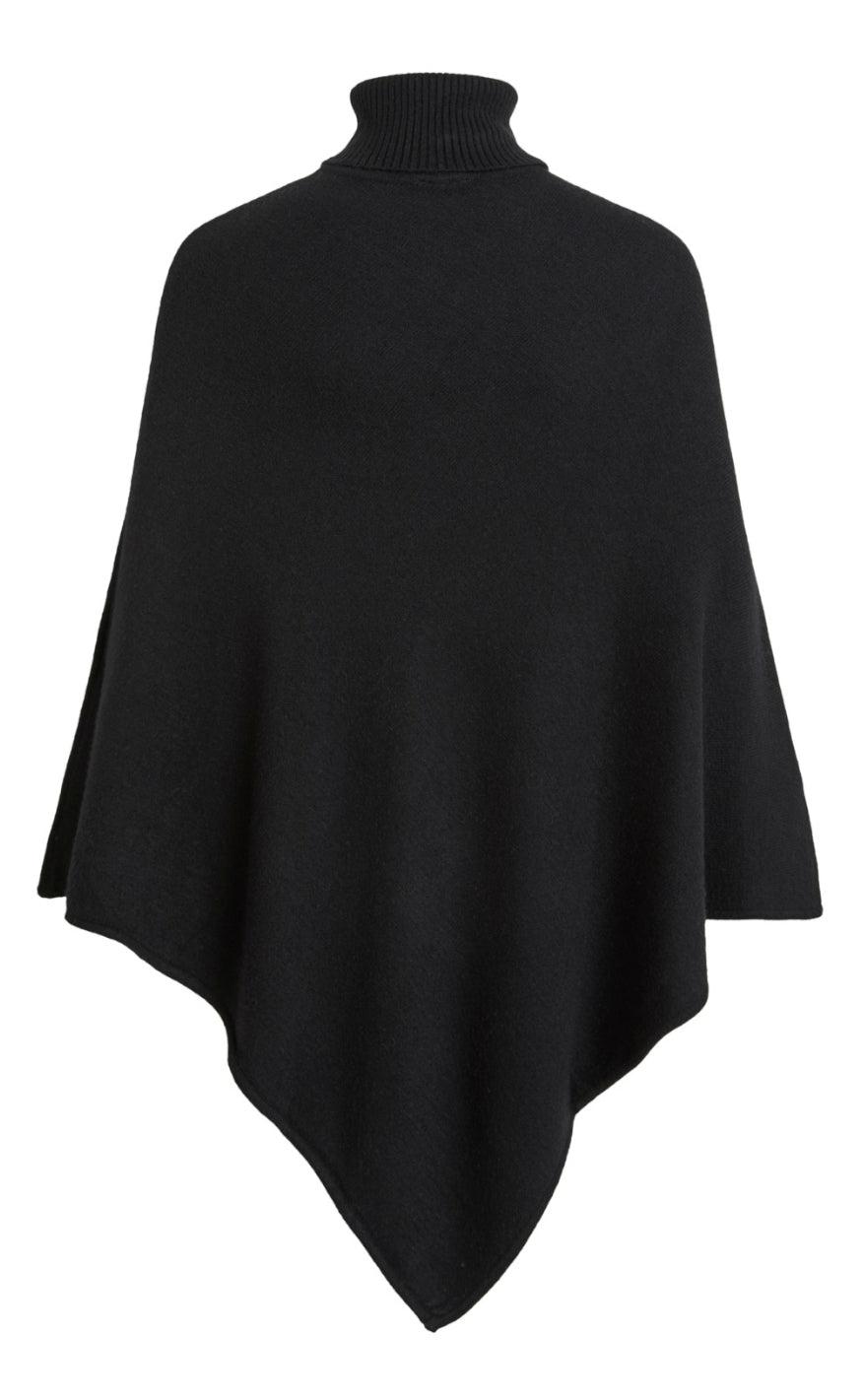 VILA Poncho - Ril - Black