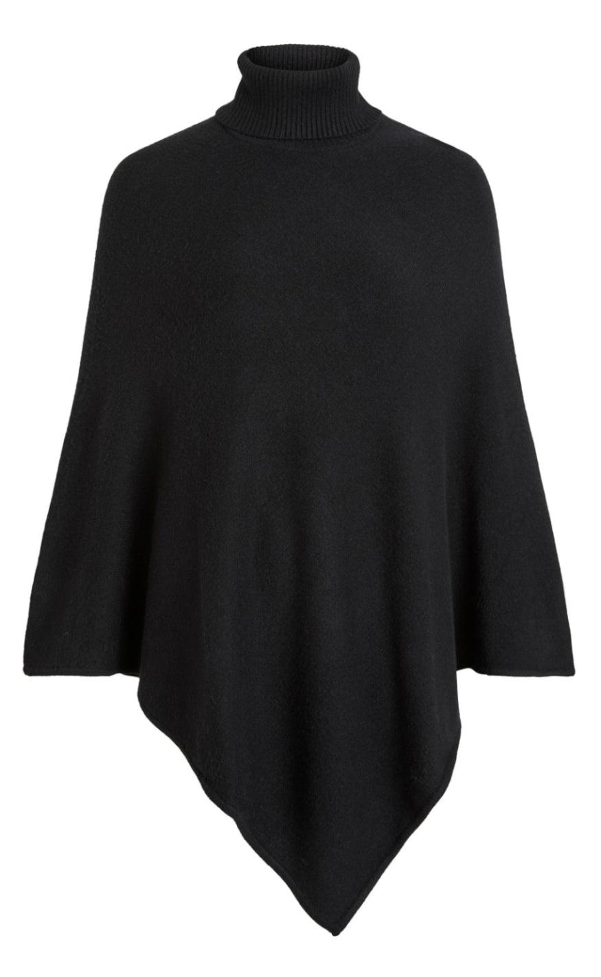 VILA Poncho - Ril - Black