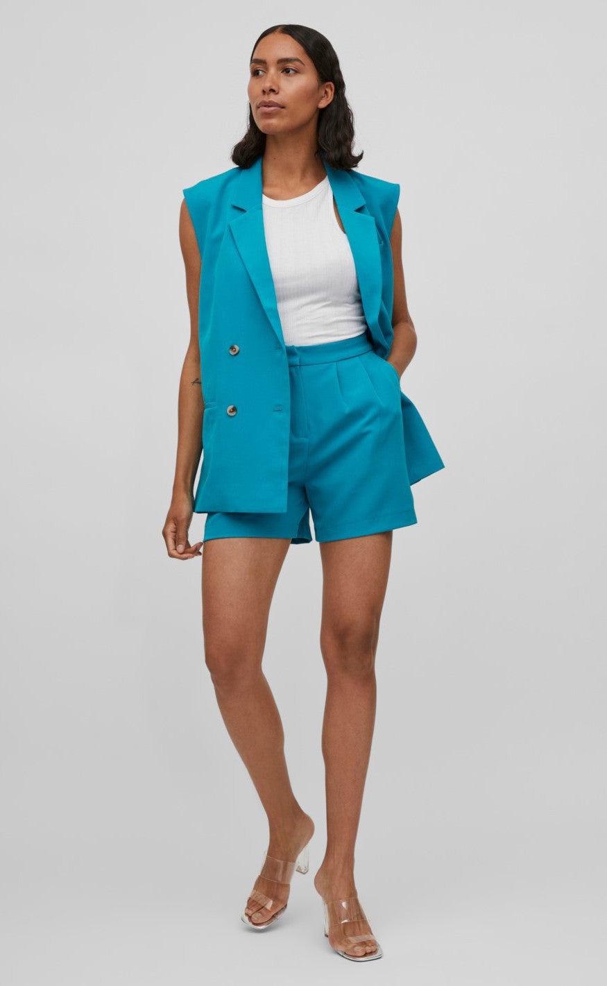 VILA Shorts - Kalinka - Algiers Blue