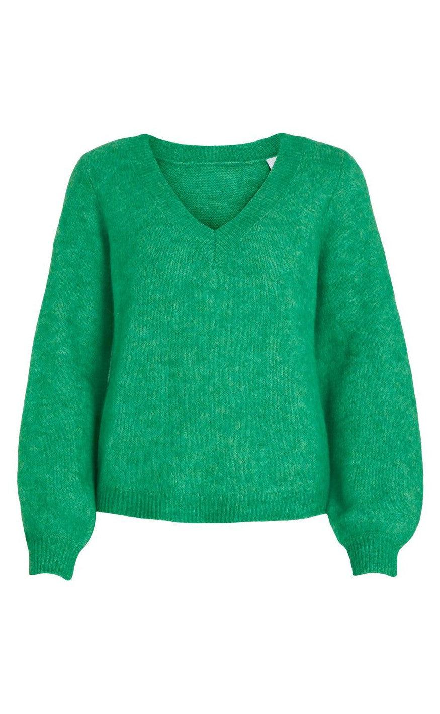 VILA Striktrøje - Jamina - Kelly Green