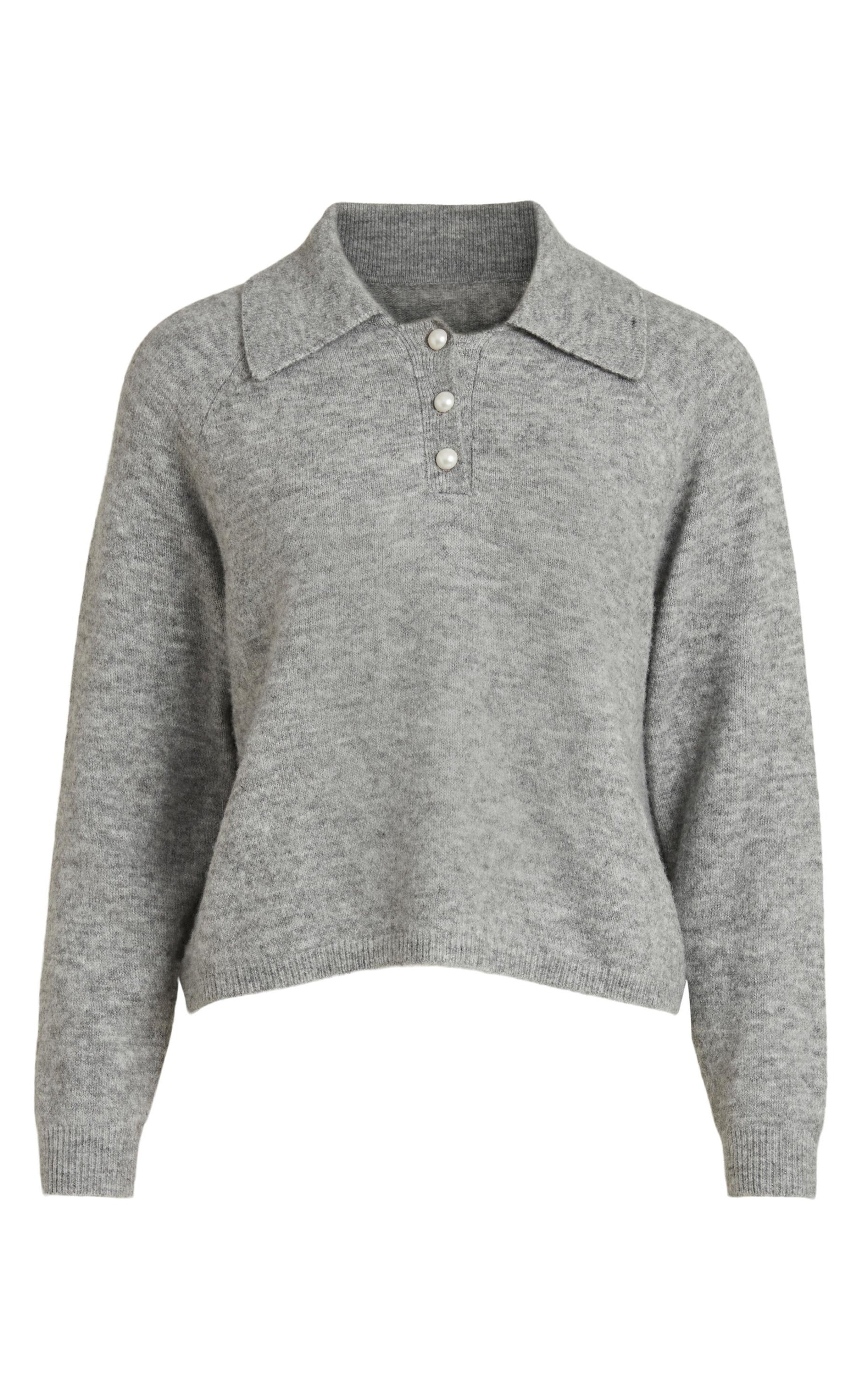 VILA Striktrøje - Nora - Light Grey