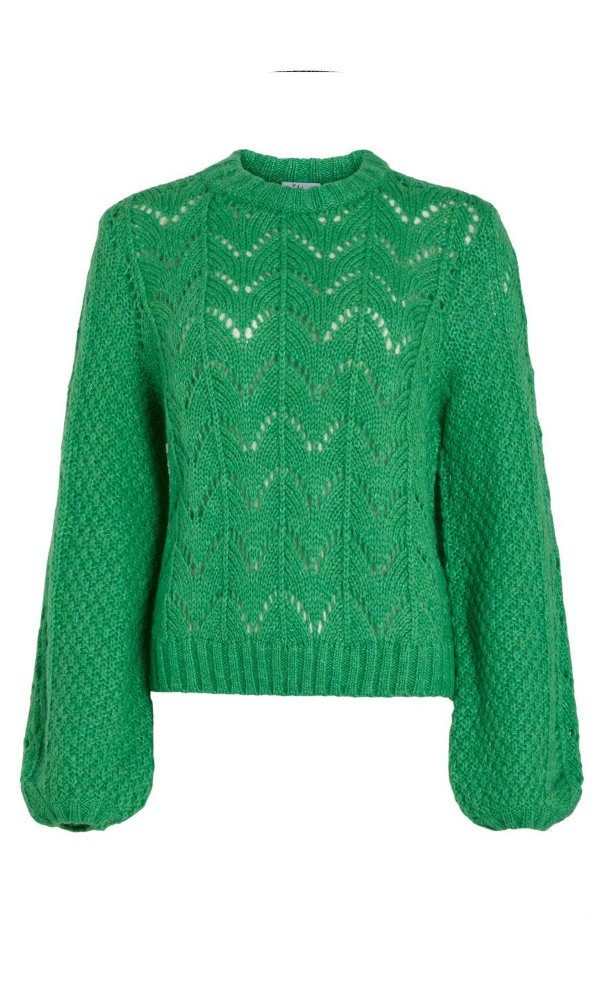 VILA Striktrøje - Sultan - Kelly Green