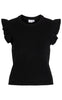 VILA Strikvest - Ril Flounce - Black