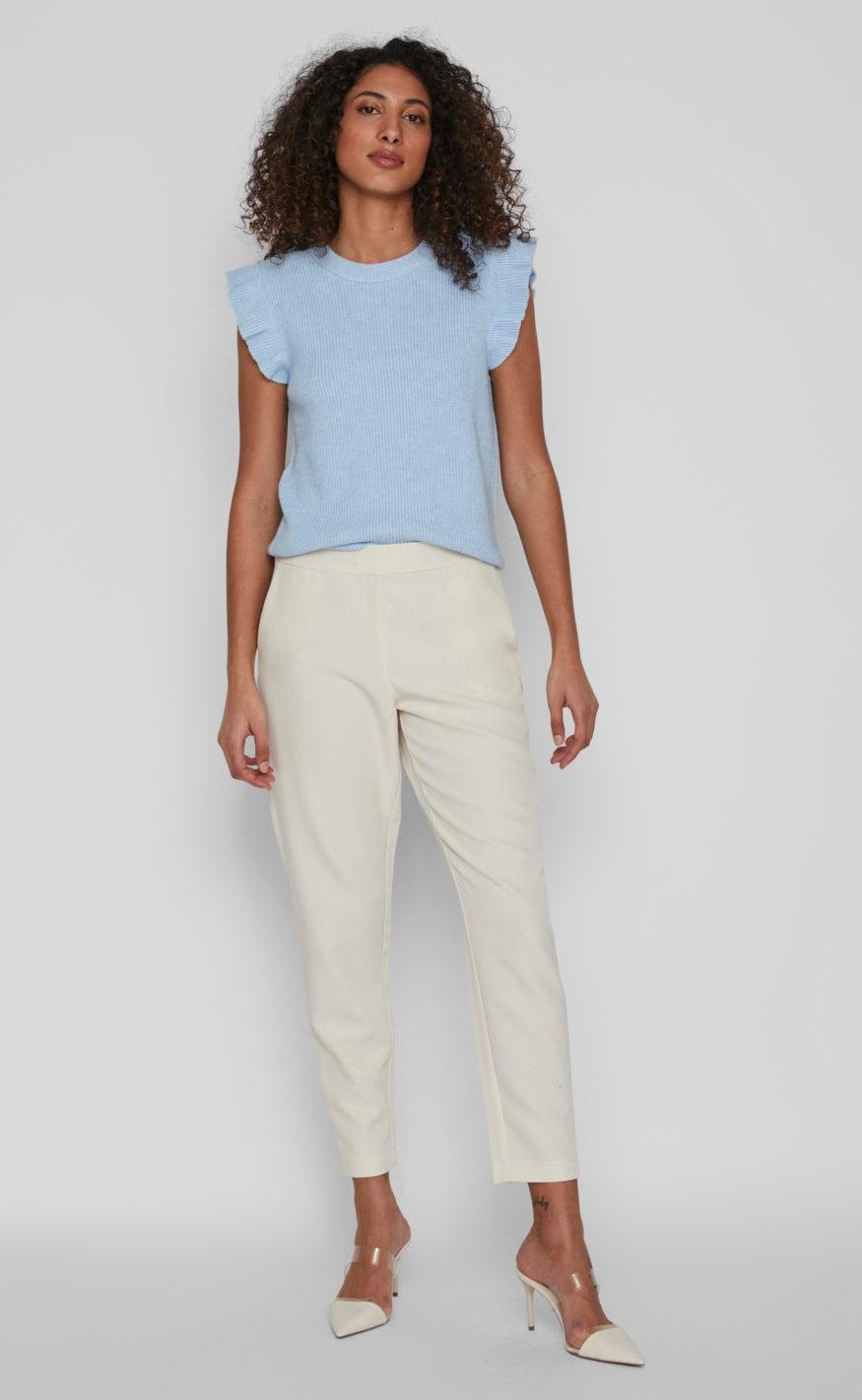 VILA Strikvest - Ril Flounce - Kentucky Blue