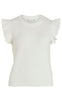 VILA Strikvest - Ril Flounce - White
