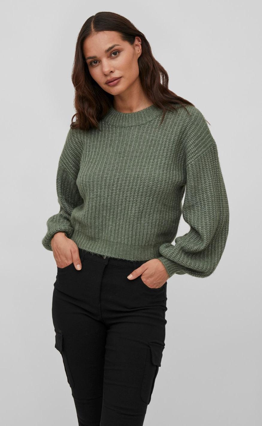 VILA Sweater - Felo - Laurel Wreath