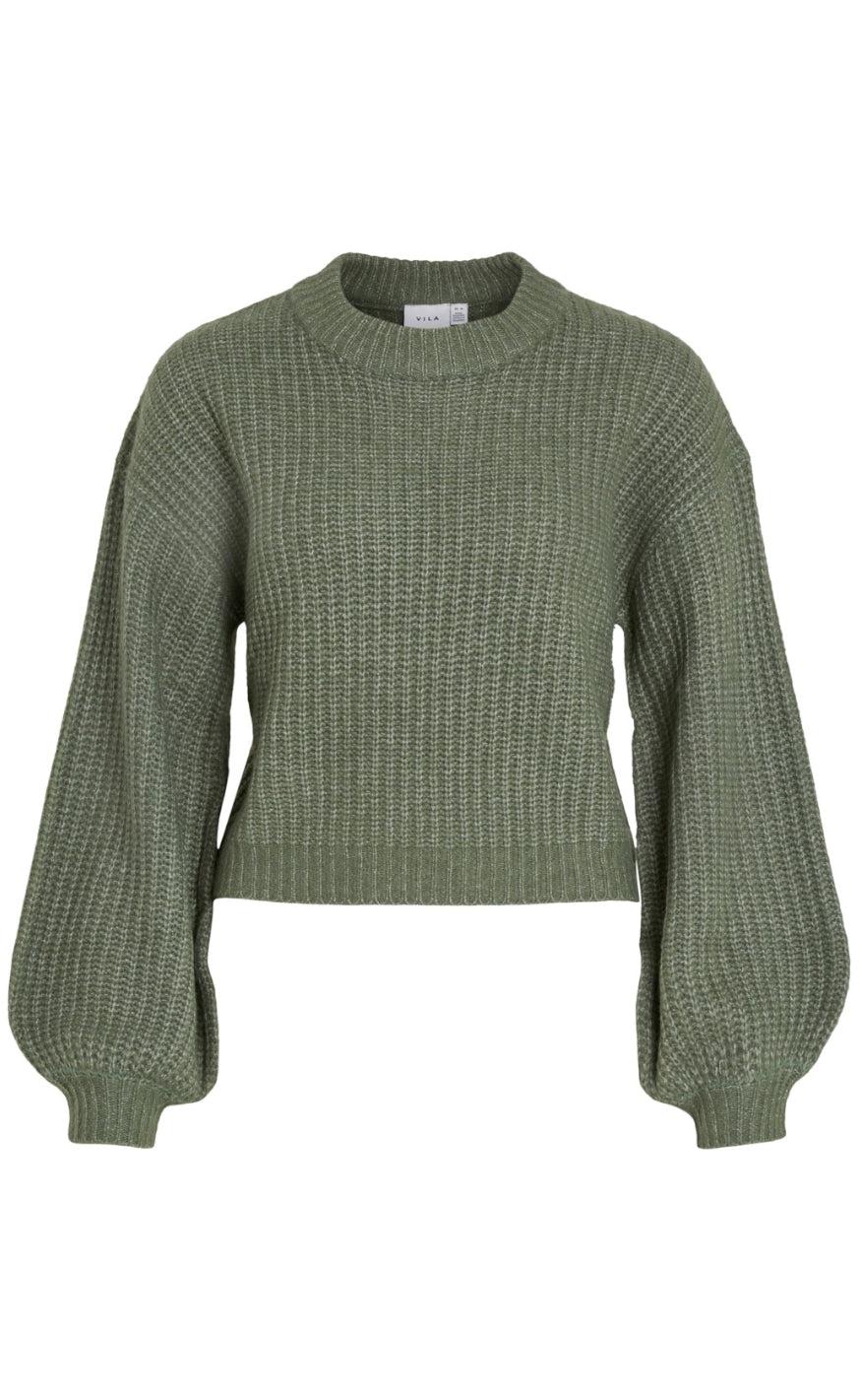 VILA Sweater - Felo - Laurel Wreath