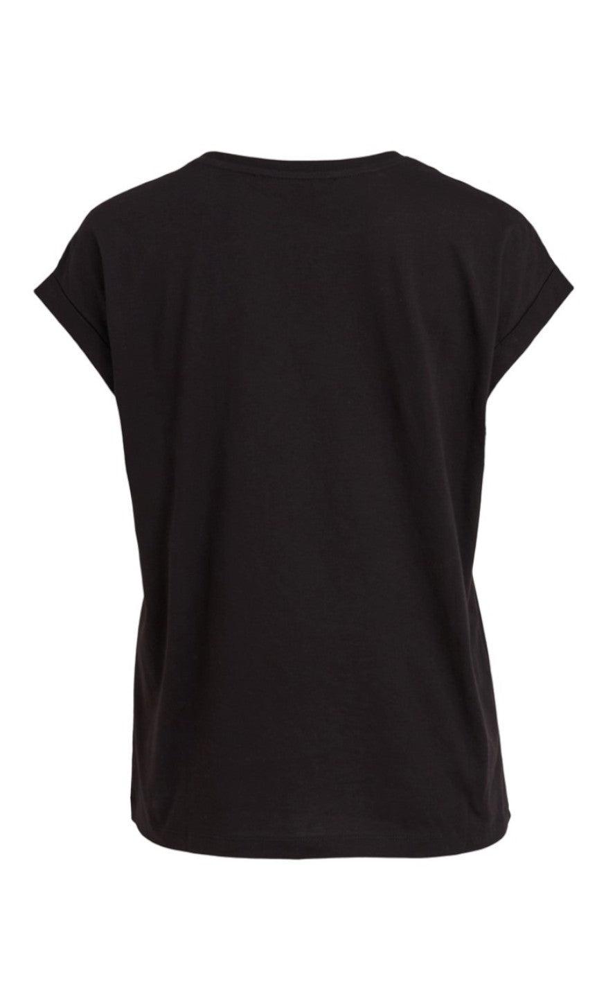 VILA T-shirt - Prisella - Black