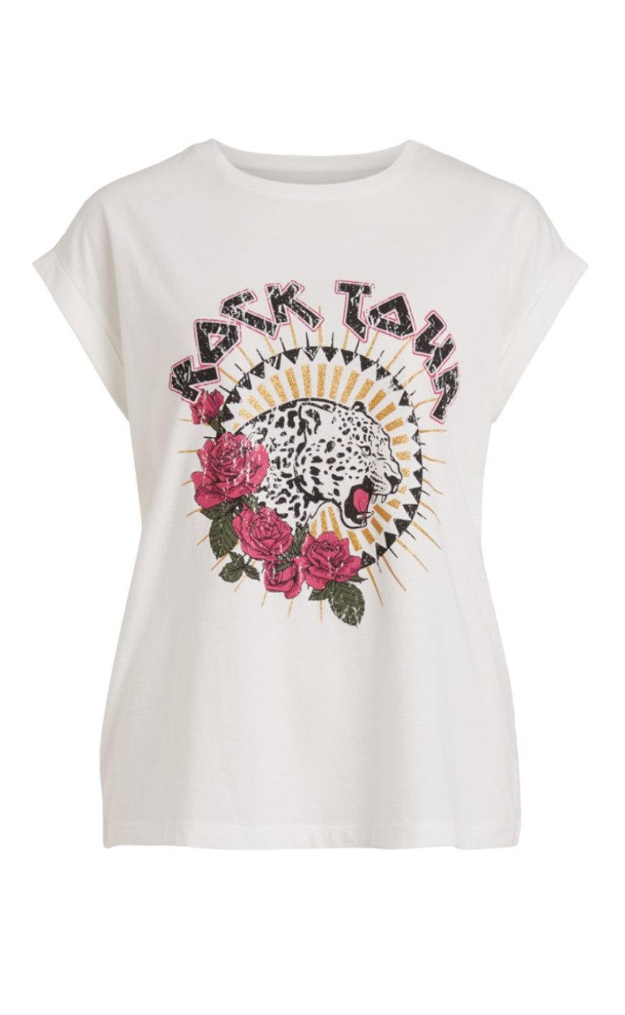 VILA T-shirt - Prisella - Snow White