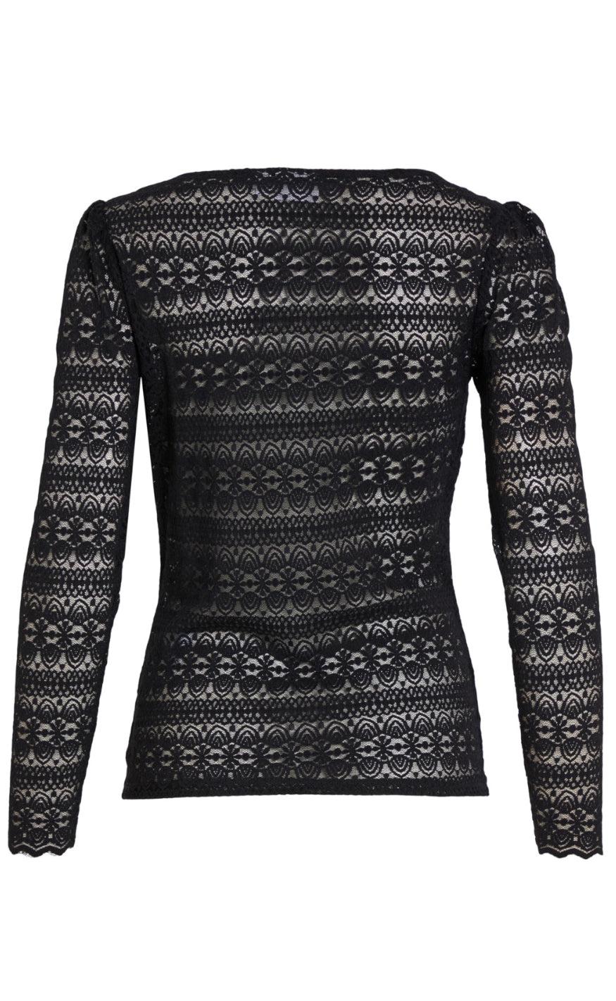 VILA Top - Chikka Lace - Black