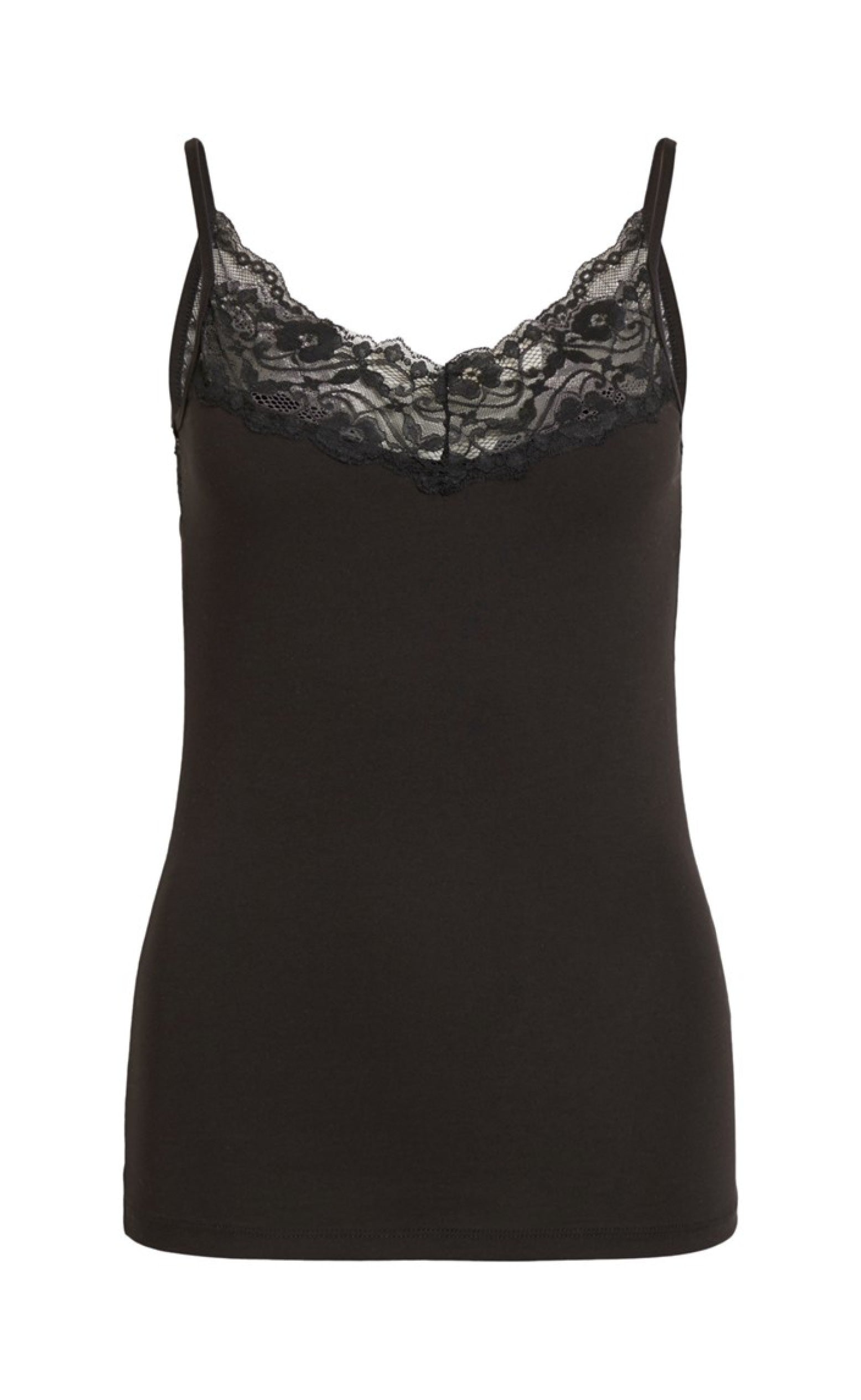 VILA Top - Officiel Lace Strap - Black