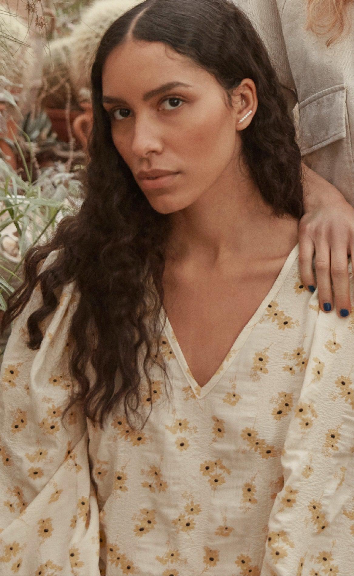 VILA Top - Olga - Birch/ Flower