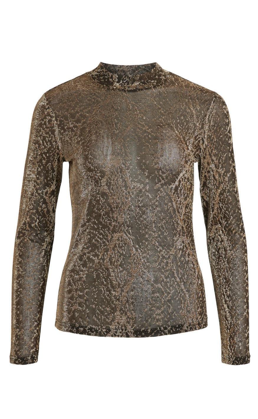 VILA Top - Soleil - Gold Glitter