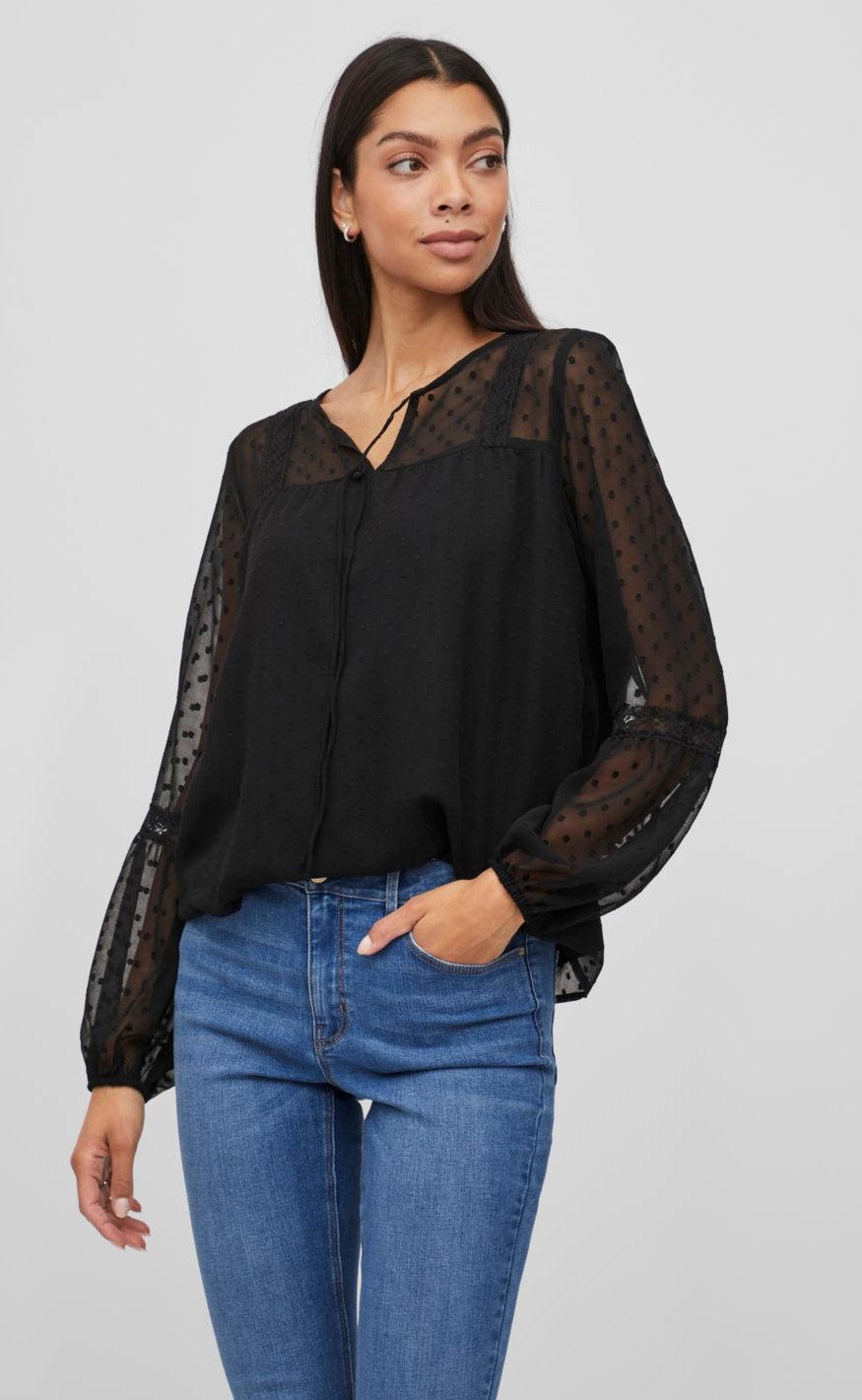 Vila Bluse - Edee - Black