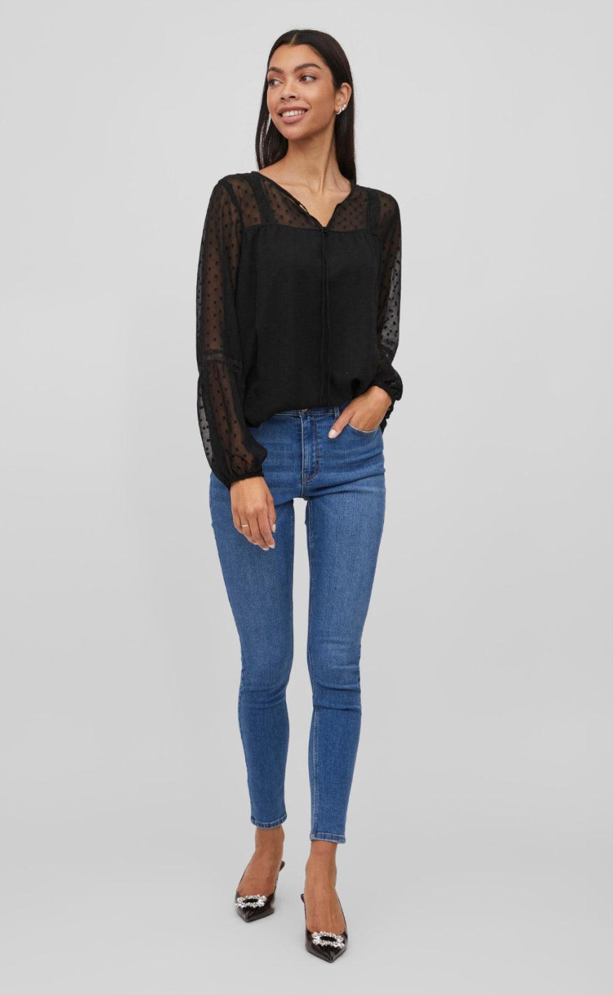 Vila Bluse - Edee - Black