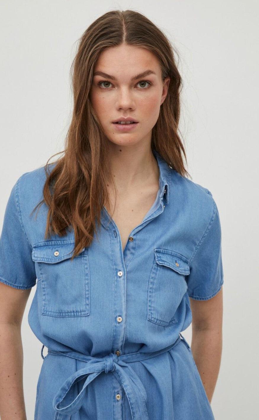Vila Kjole - Bista - Medium Blue Denim