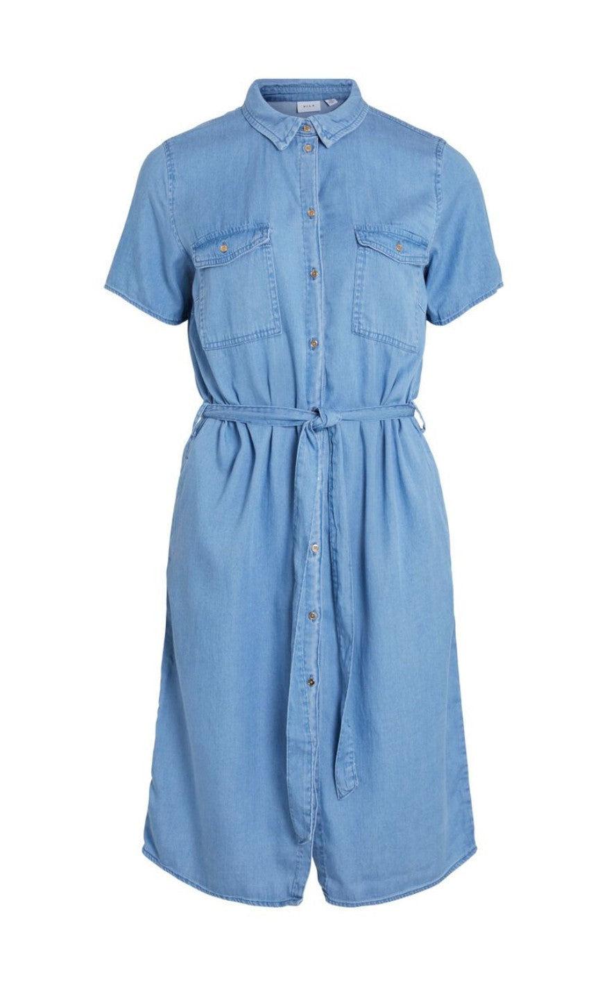 Vila Kjole - Bista - Medium Blue Denim