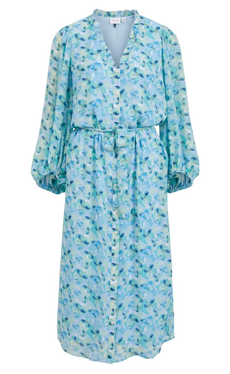 Vila Kjole - Feminina - Horizon Blue