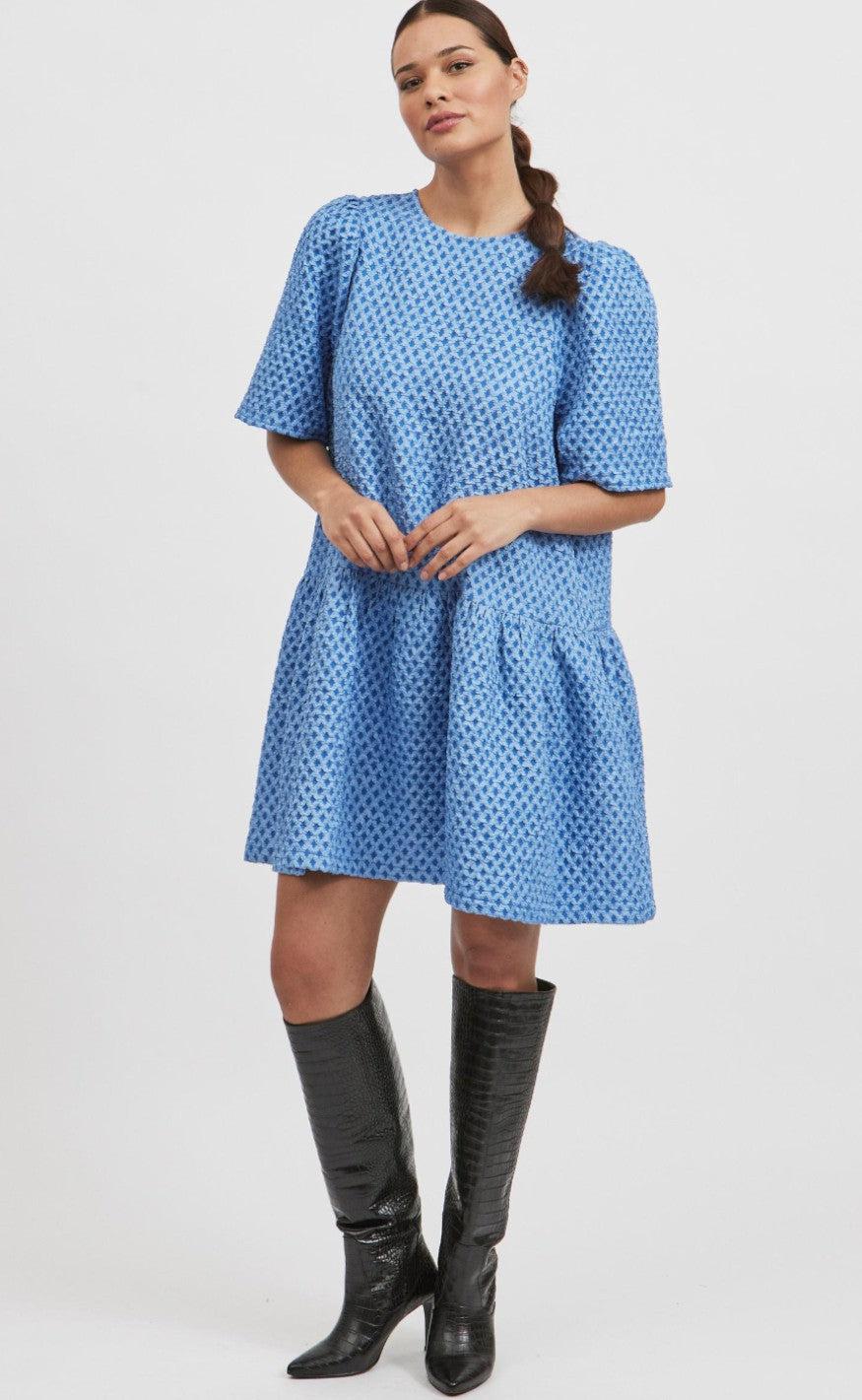 Vila Kjole - Pathy O-Neck - Nebulas Blue