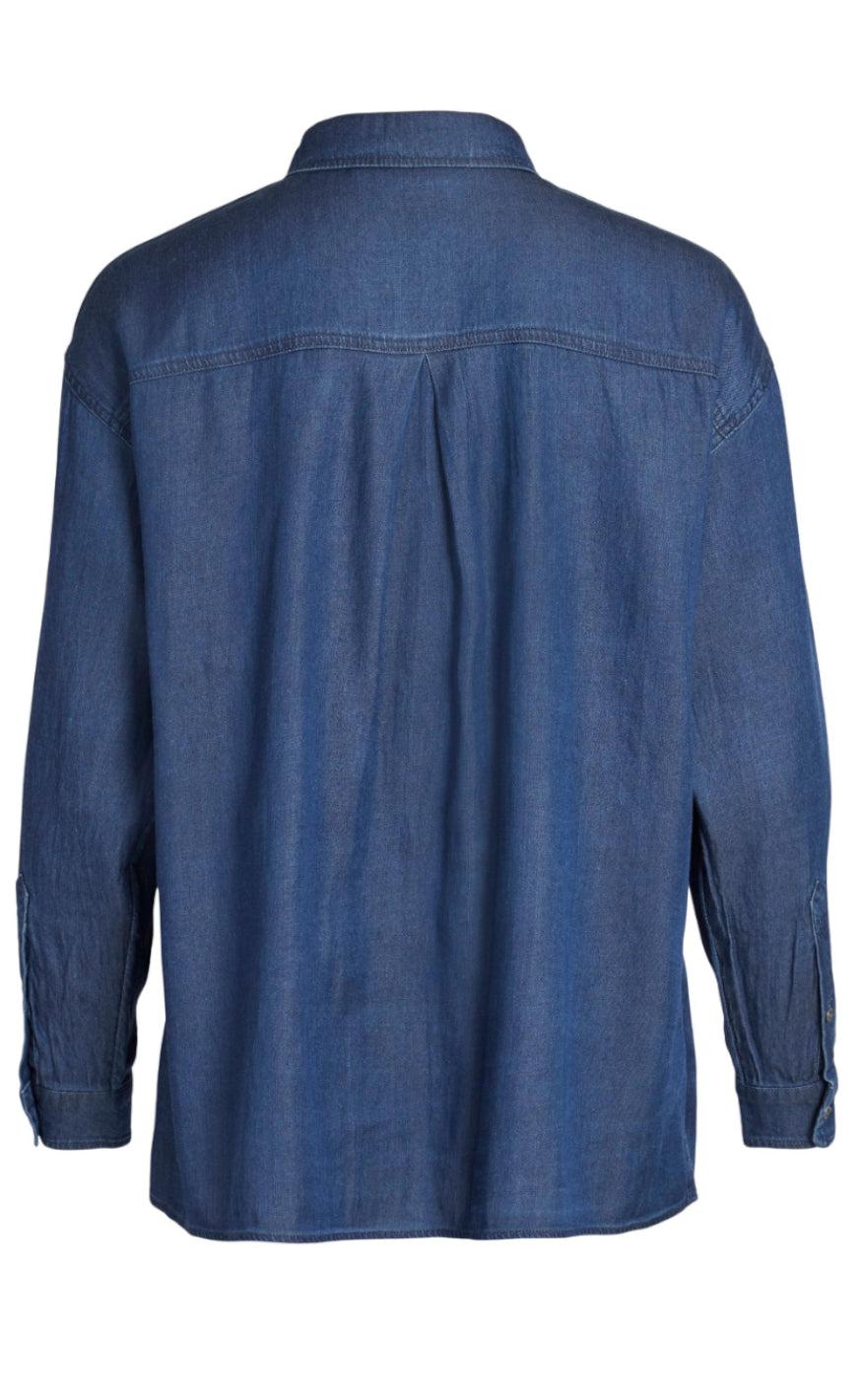 Vila Skjorte - Bista - Dark Blue Denim