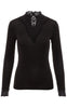 YAS Bluse - Blace Highneck - Black