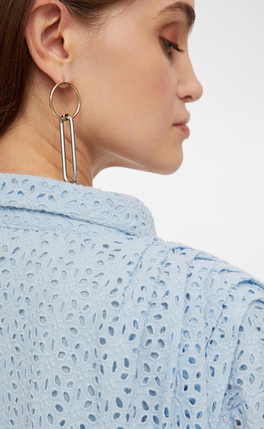 YAS Bluse - Dorisa Long - Cashmere Blue
