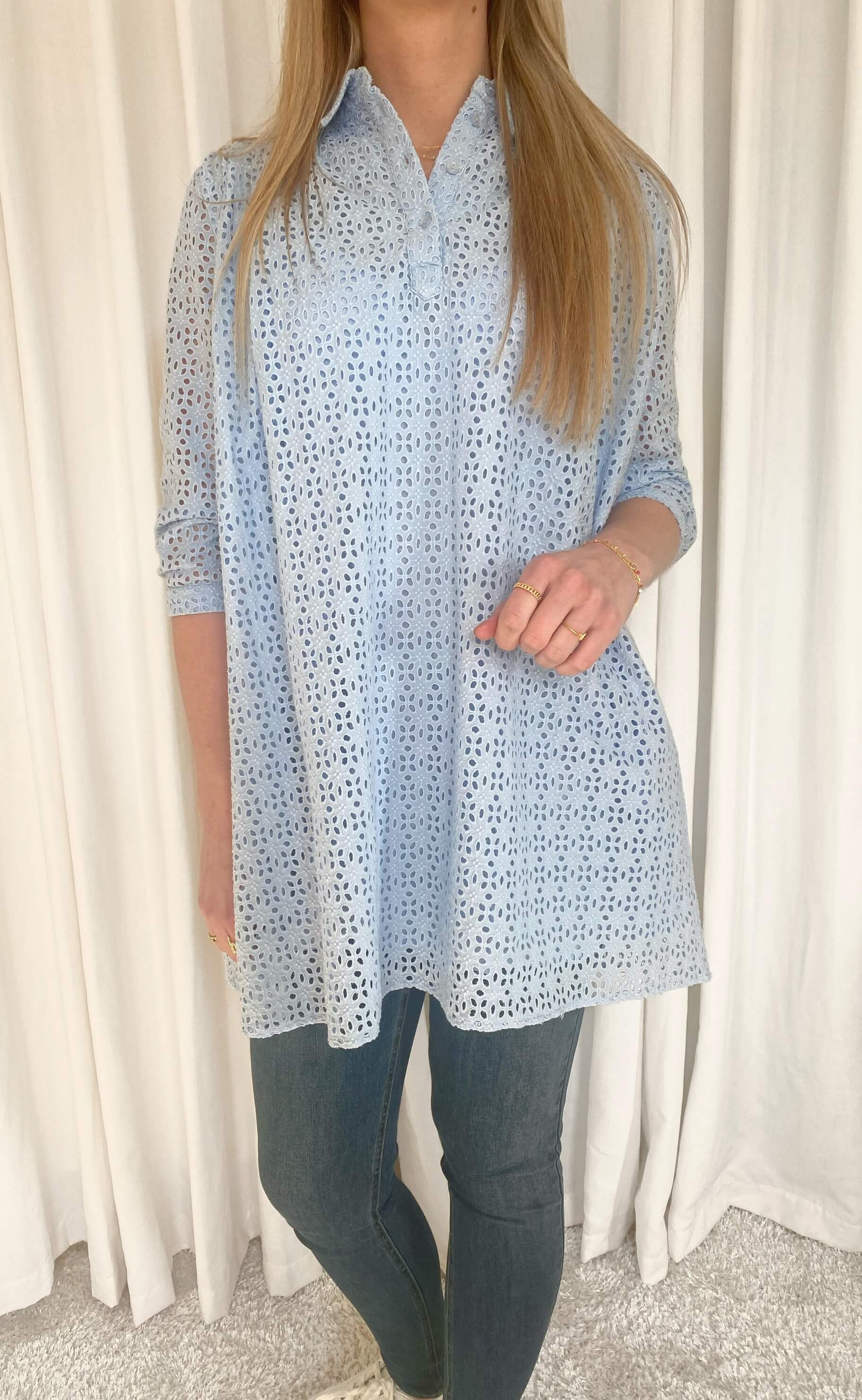 YAS Bluse - Dorisa Long - Cashmere Blue