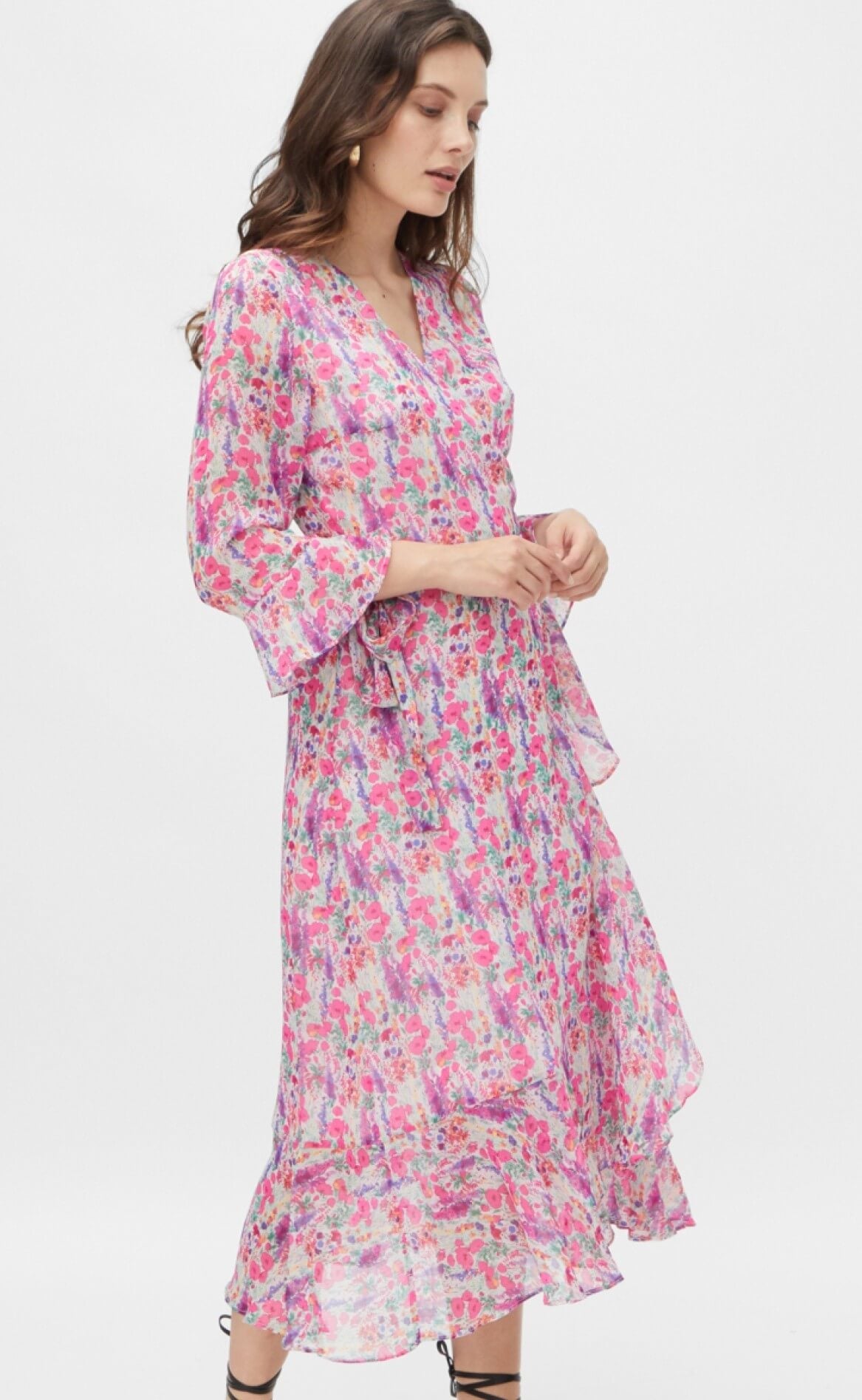 YAS ESMERALDA 3/4 DRESS CRADLE PINK