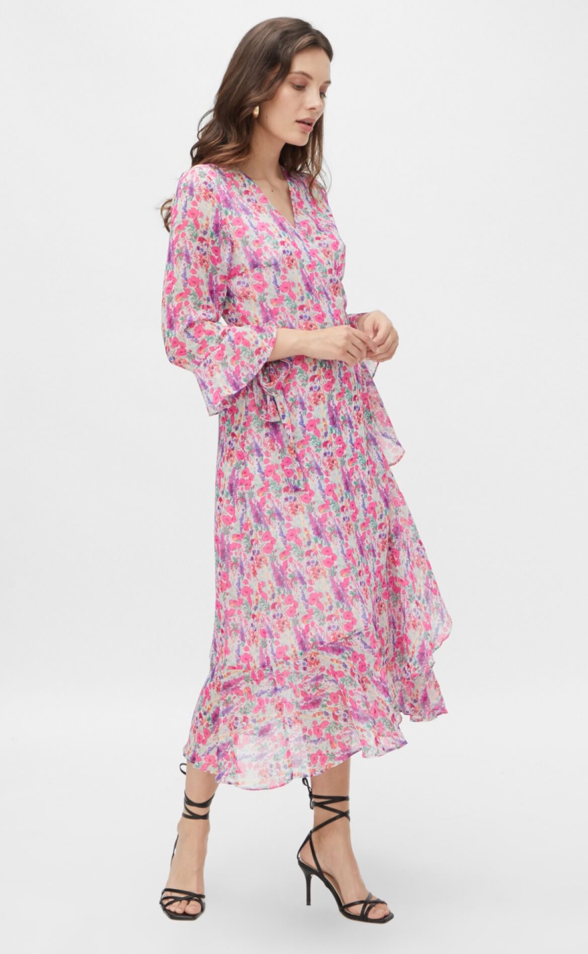 YAS ESMERALDA 3/4 DRESS CRADLE PINK