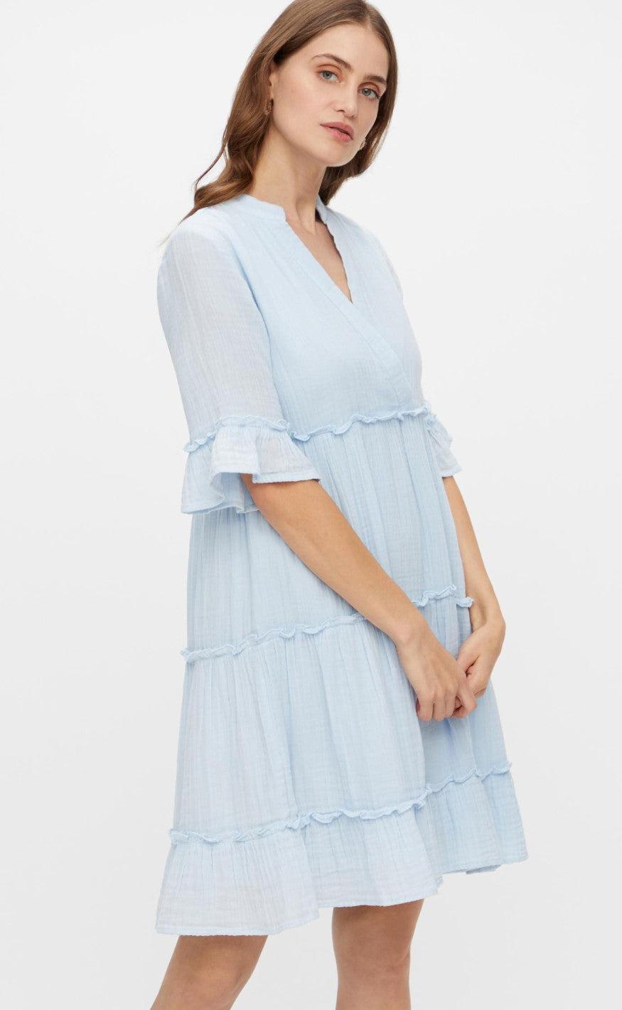 YAS Kjole - Lima Short - Cashmere Blue