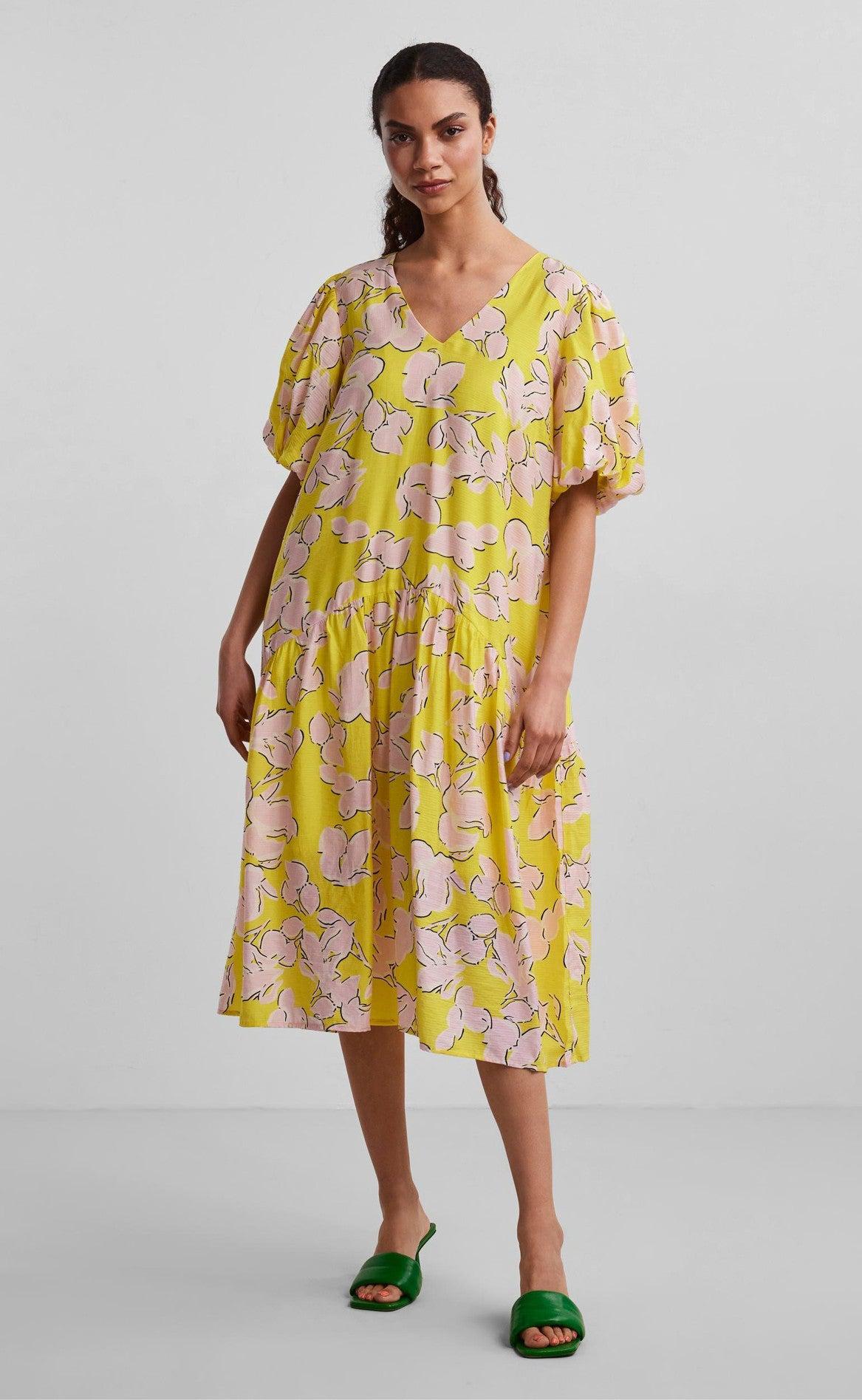 YAS Kjole - Miso - Blazing Yellow