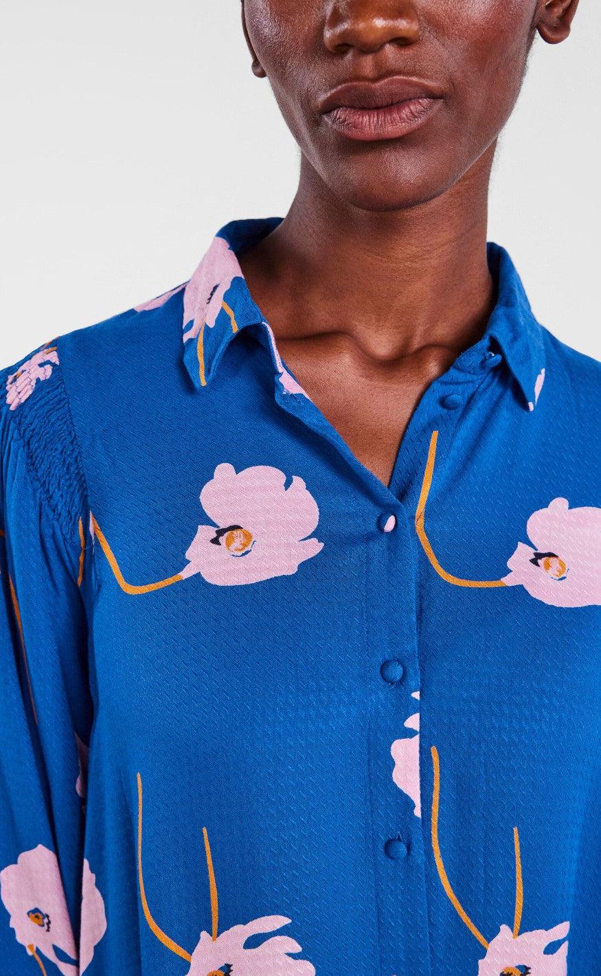 YAS Kjole - Orchido - Nautical Blue