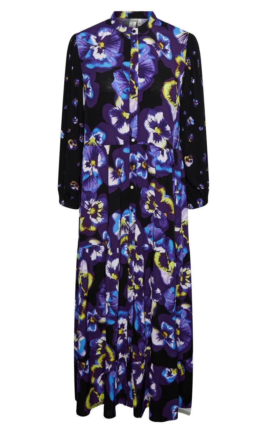 YAS Kjole - Viola LS - Black/Viola
