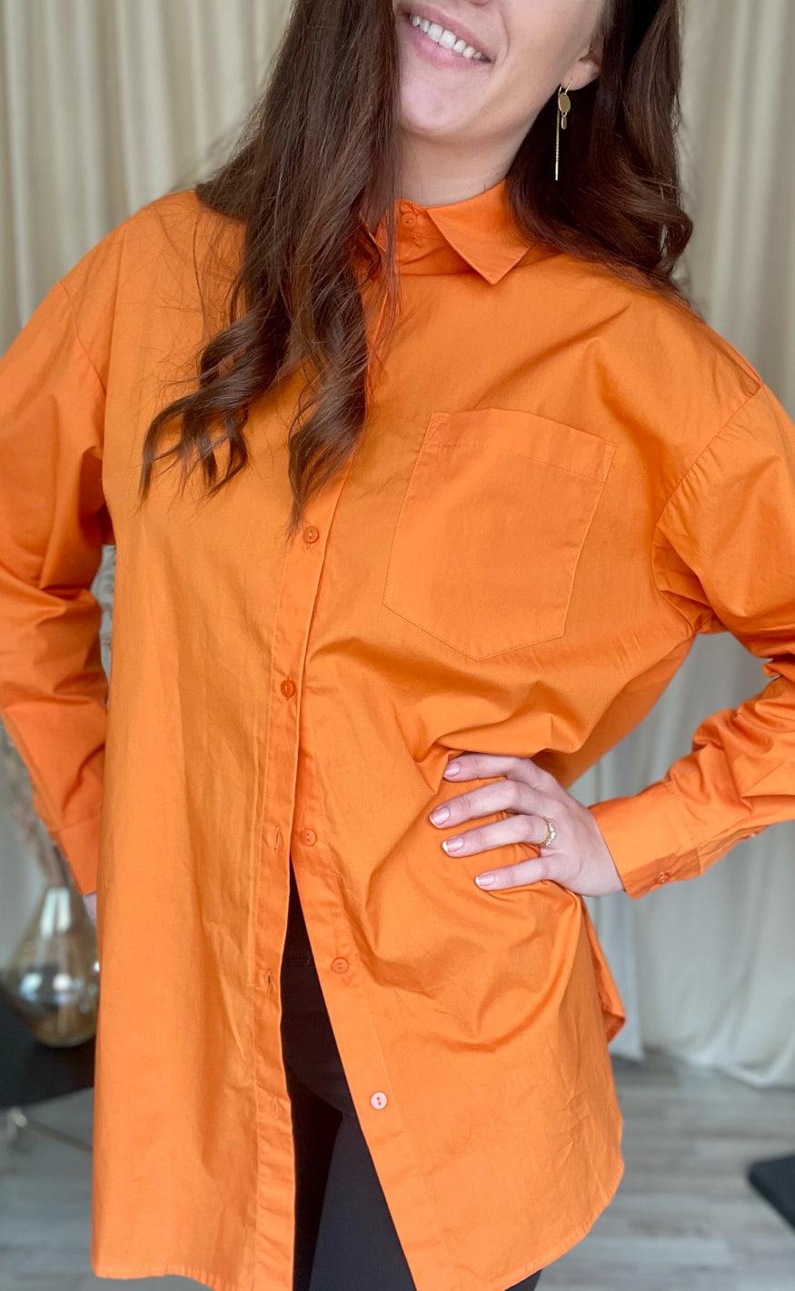 YAS Skjorte - Juba Oversize - Orange Ochre