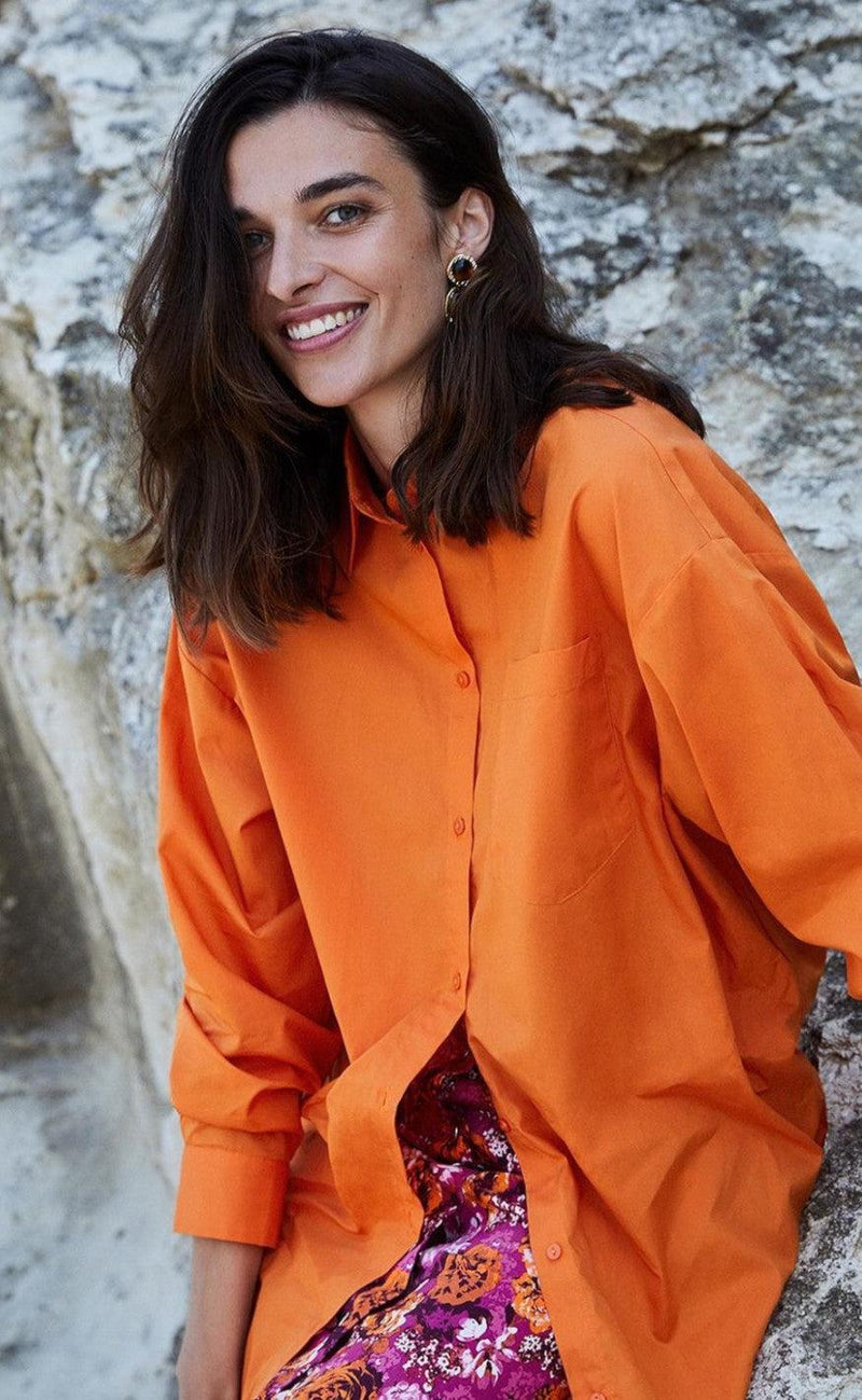 YAS Skjorte - Juba Oversize - Orange Ochre