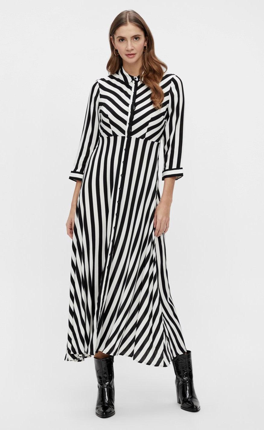 YAS Skjortekjole - Savanna Long - Black