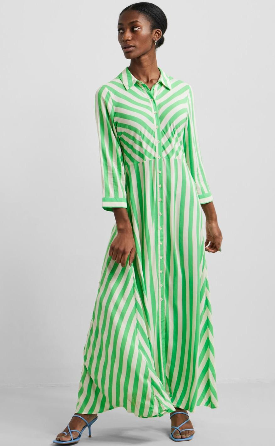 YAS Skjortekjole - Savanna Long - Irish Green