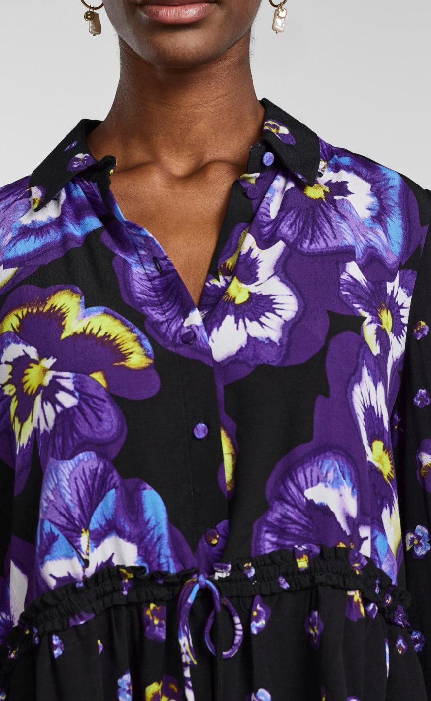 Yas Skjorte - Viola LS - Black/Viola